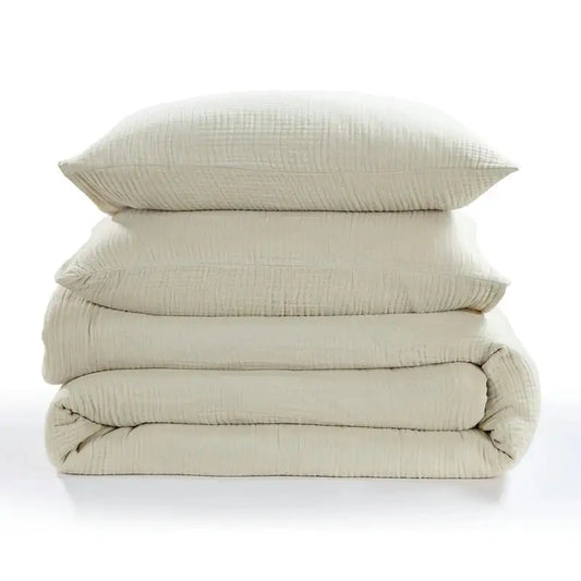 Cotton Voile Quilted Blanket - Sable