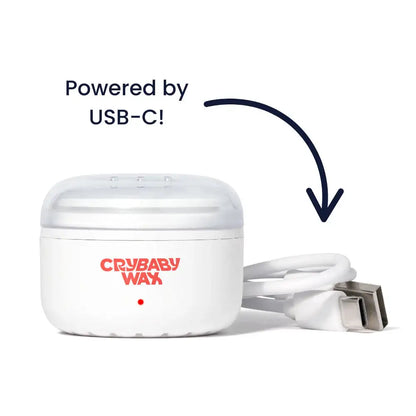 Crybaby Wax The Mini Meltdown Machine compact USB-C wax warmer for brow, lip, and small-area waxing