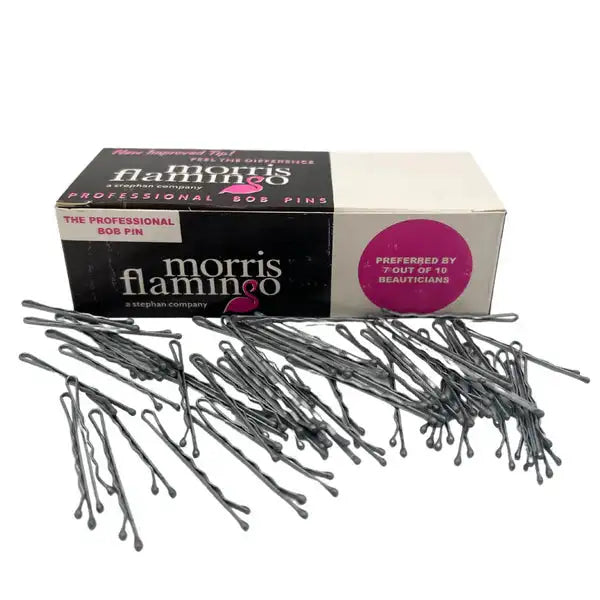 Morris Flamingo Ski-Tip Bob Pins Silver Salon Hair Pins