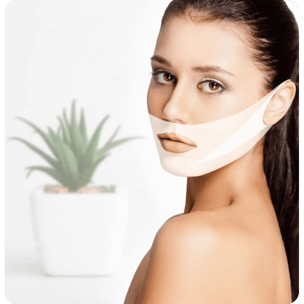 Martinni Beauty V-Lift Chin Lip Jaw Sculpting Mask, 0.88 oz ear-loop sheet mask for jawline and chin contour