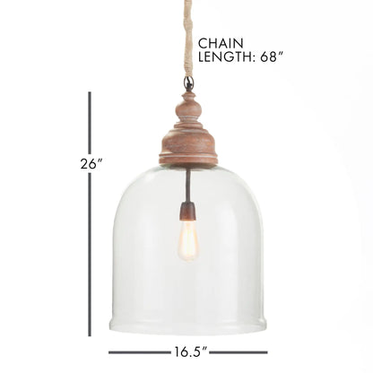 VINTNER'S CLOCHE PENDANT 26" - view 2