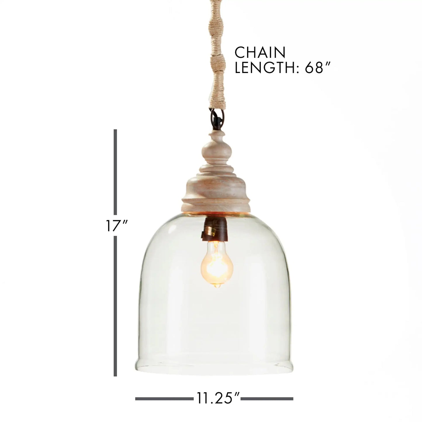 VINTNER'S CLOCHE PENDANT 17" - view 2