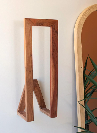 Wooden Wall Towel Rack