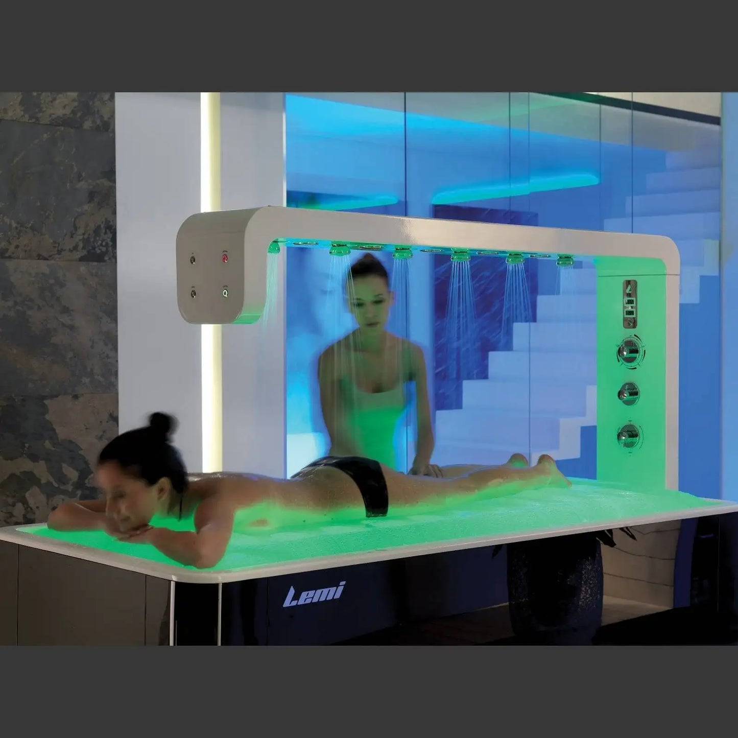 LEMI Aemotio Spa Electrically Adjustable Wet Table With 6 Vichy Jets, Water Matress, Bolero, Heat, Color Therapy