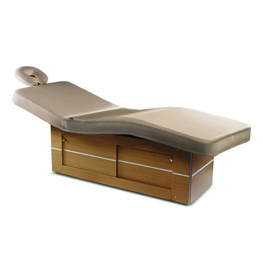 LEMI Amanda Classic 3 Motor Electrically Adjustable Height, Back and Leg Multifunctional Spa Table With Storage Cabinet Base and Electrical Plug, Foot Pedal Control, and 5.9" Thick Mattress