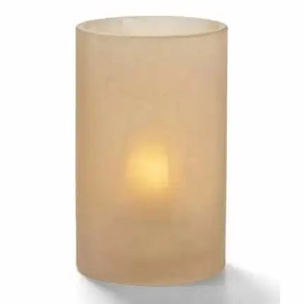Amber Satin Crystal Wysp Cylinder Glass Lamp