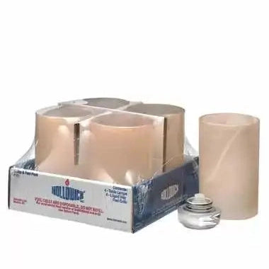 Amber Satin Crystal Wysp Cylinder Glass Lamp/HD12 Shelf Pack - 4-Pack