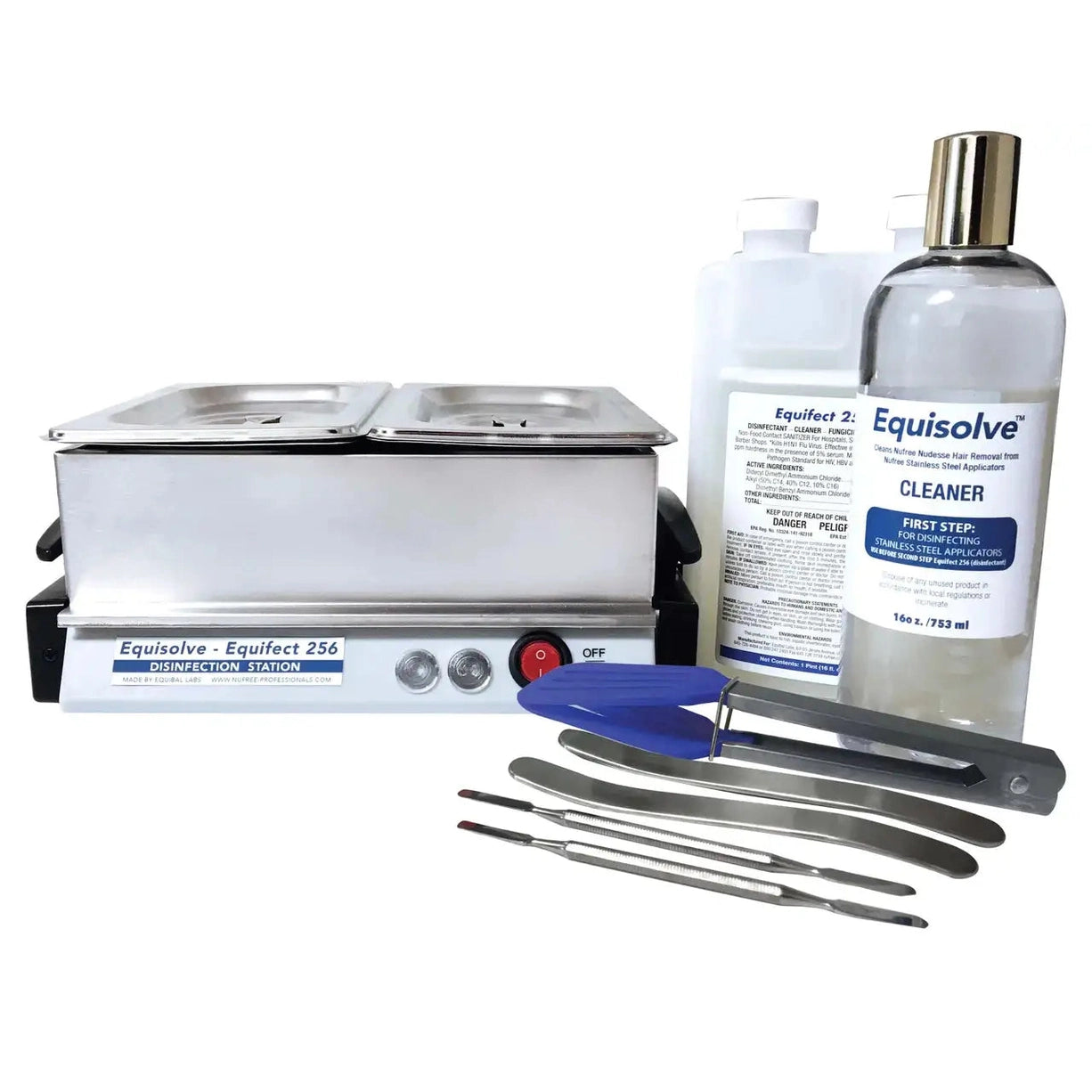 NuFree Stainless Steel Reusable Applicator Disinfection Station kit