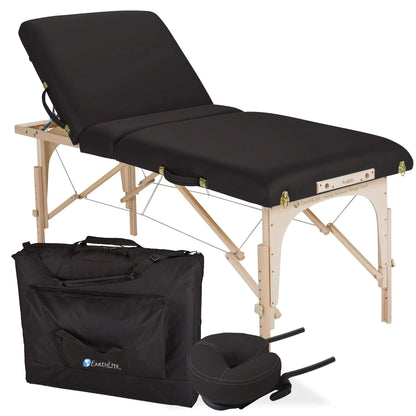 Earthlite Avalon XD Tilt Top massage table with case, black