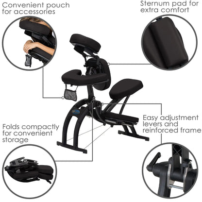 Earthlite Avila II massage chair features