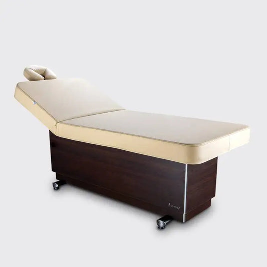 LEMI Bellagio Essential 1 Motor Electrically Adjustable Height, Manual Back Multifunctional Spa Table With Foot Pedal Contol and 4.72" Thick Mattres - Includes Foot Pedal Control