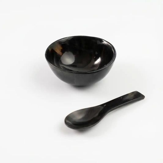 Exotic Horn Bowl & Spoon Set