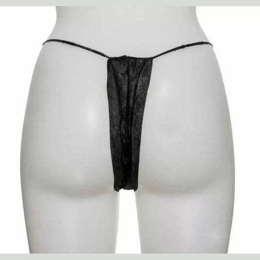 Dukal Reflections Disposable Thong Panty - Black