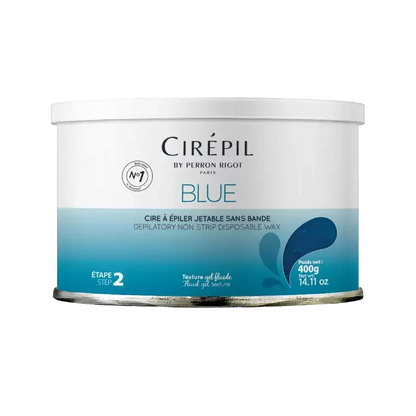 Cirepil Blue stripless hard wax 14.11 oz pre-melt tin