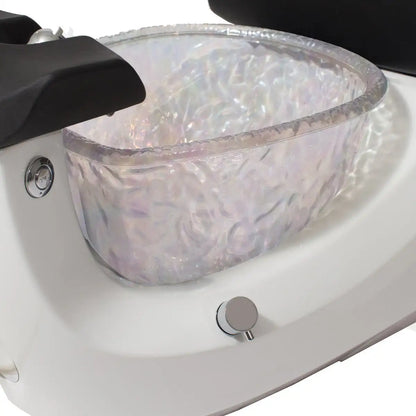 Continuum Bravo Pedicure Spa crystal glass bowl detail