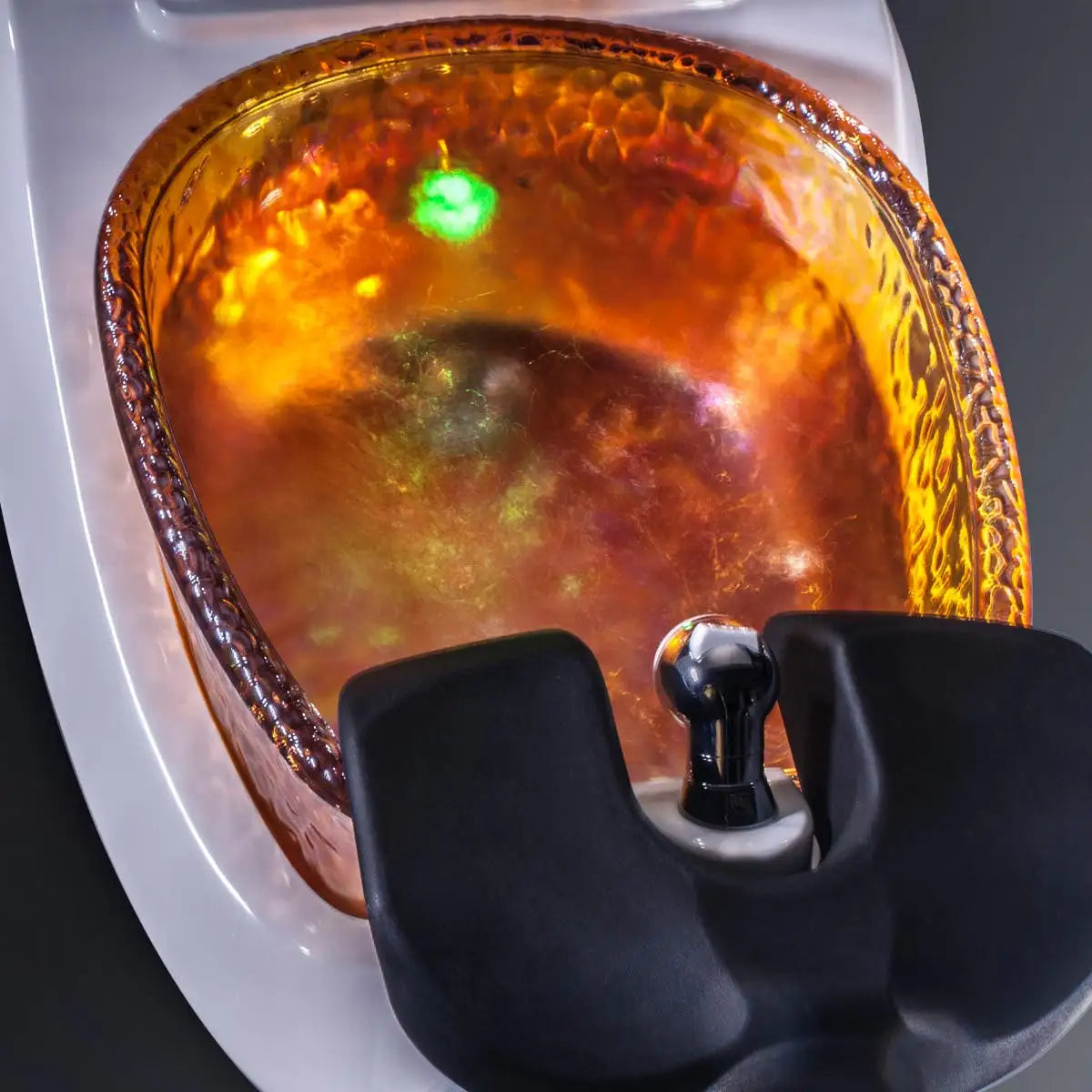 Continuum Bravo Pedicure Spa gold glass bowl detail