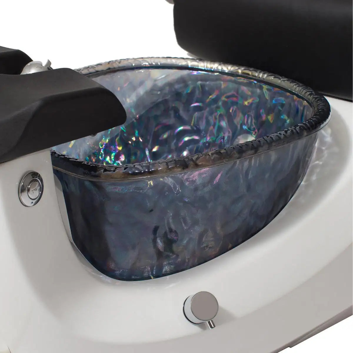 Continuum Bravo Pedicure Spa smoke glass bowl detail