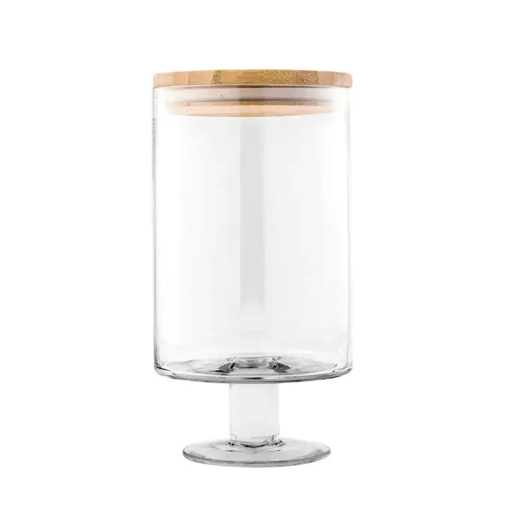 Glass Jar with Slotted Bamboo Lid - Blank