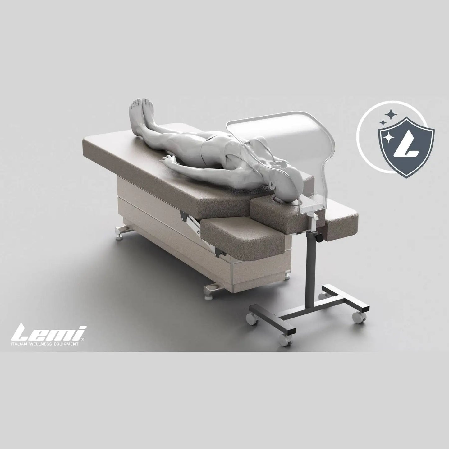 Protective Plexiglass Spa Shield with Adjustable Height and Base With Wheels