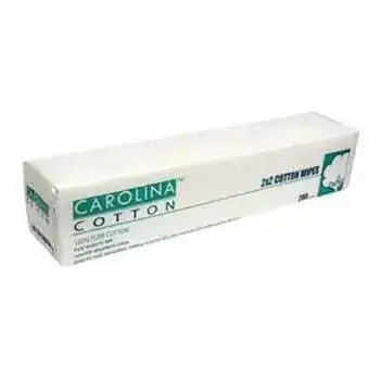 Carolina Cotton 2x2 Cotton Wipes, 200 ct