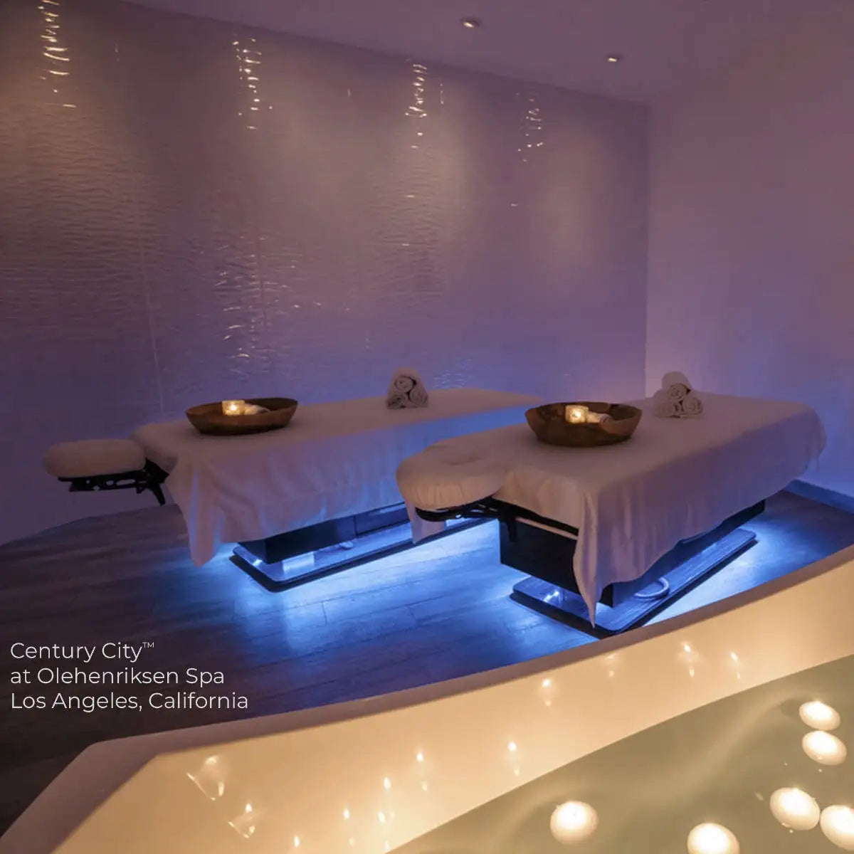 LEC Century City table in spa setting
