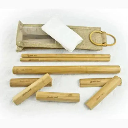 Bamboo-Fusion Chair Stick Set, four carbonized bamboo sticks for seated chair massage