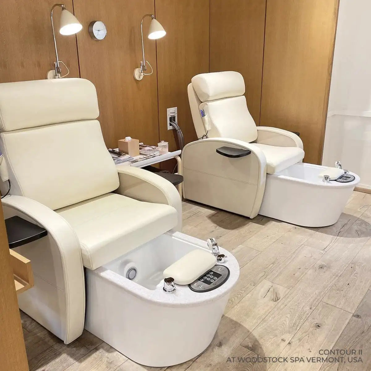 LEC Contour pedicure chair in spa setting