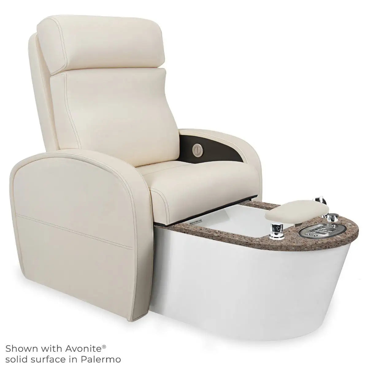 LEC Contour pedicure chair Avonite basin detail
