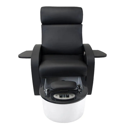 LEC Contour LX pedicure chair front, black