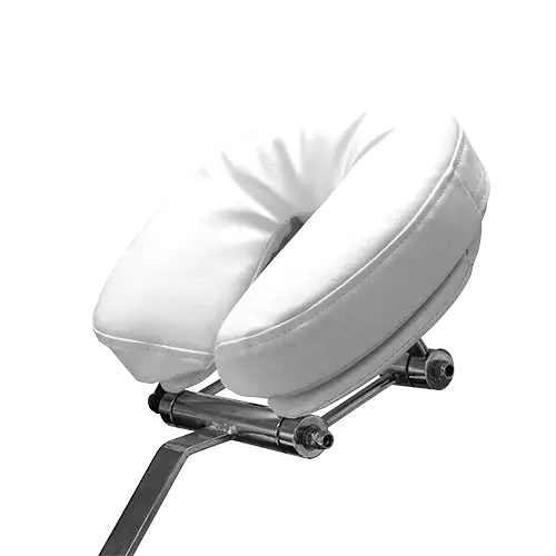 Silhouet-Tone Double-Hinged Crescent Headrest, articulating treatment-table accessory