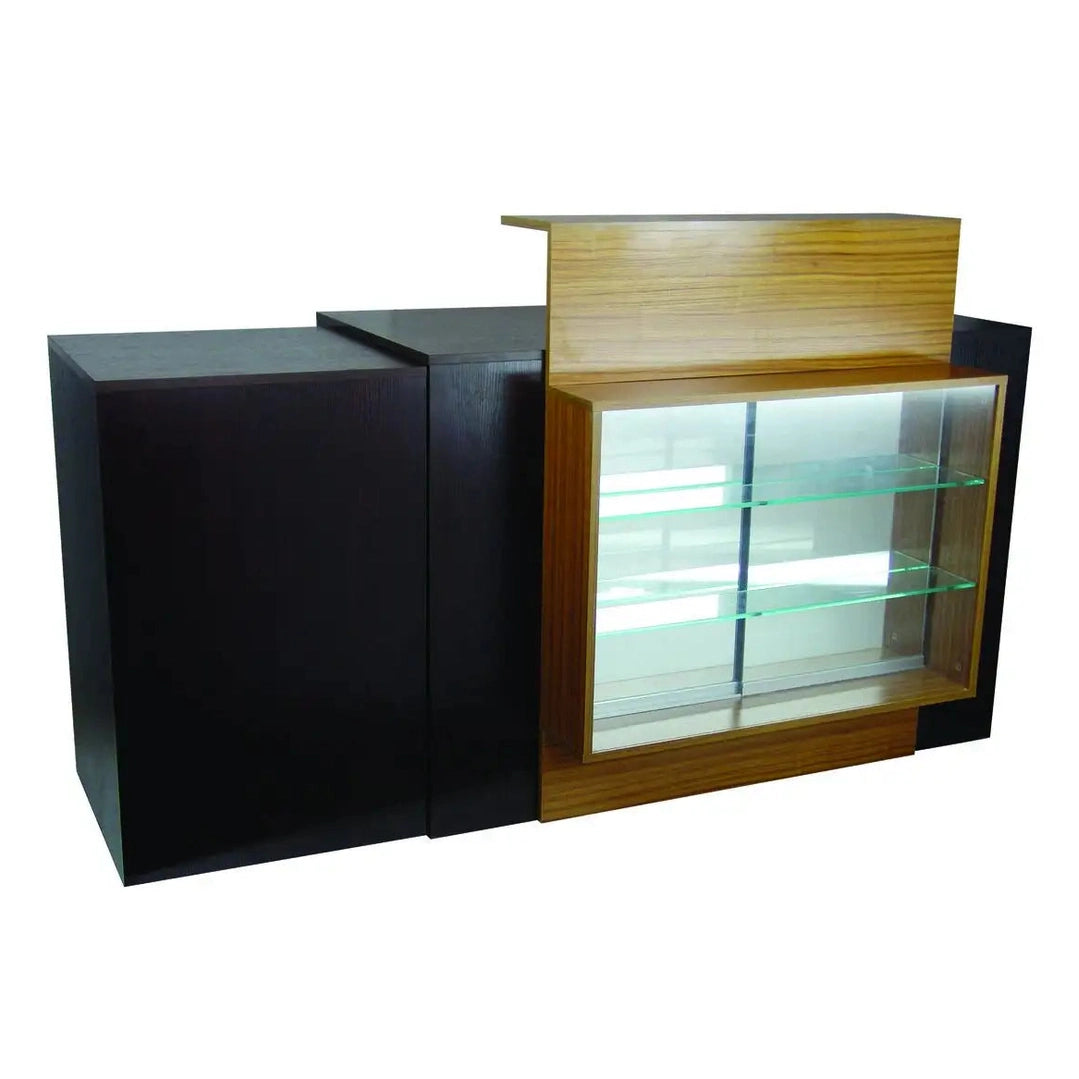 B & S Reception Counter with Display and Cabinet