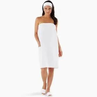 Boca Terry Spa Wrap Women’s Knit Diamond - White