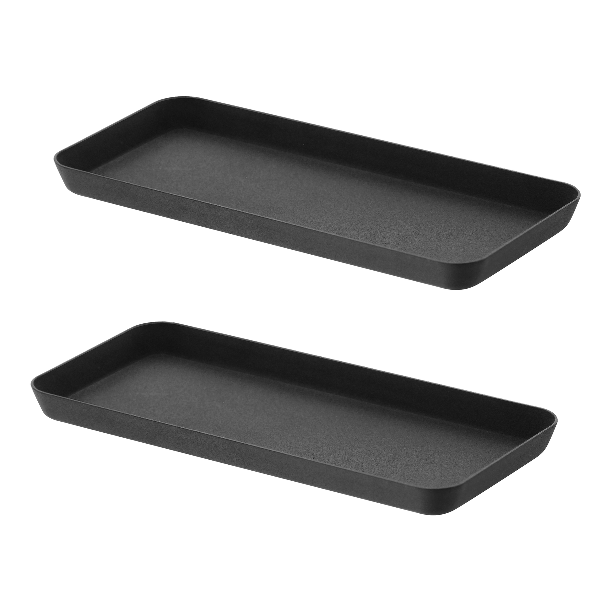 Amenity Tray - Steel - Flat (Set of 2) on a blank background.