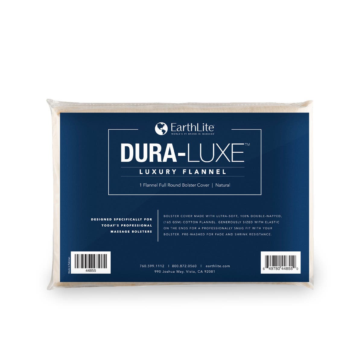 DURA-LUXE flannel bolster cover on bolster