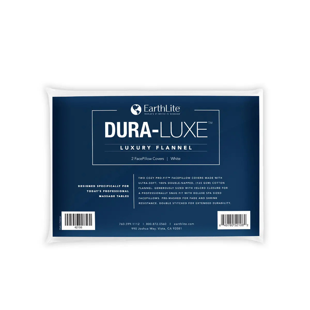 Living Earth Crafts Essentials Flannel FacePillow Cover (2pk Natural or White)