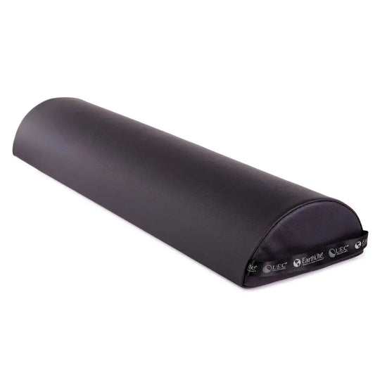 Earthlite DuraBolster jumbo half-round bolster in black, 4.5 by 9 by 29 inches, wipe-down upholstery