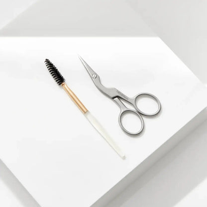 Tweezerman Stainless Brow Shaping Scissors and Brush