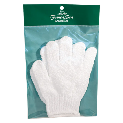 Fanta Sea Exfoliating Gloves - White