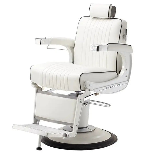 Takara Belmont Elegance 225 Elite White Barber Chair (Hydraulic)