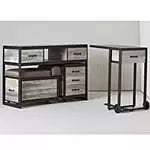 Belava Elora 4 Piece Complete Set - Manicure Table & Dolly, Pedicure Cart & Dolly