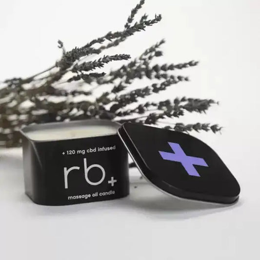 errbshop massage oil candle + cbd    - Lavender  6 OZ