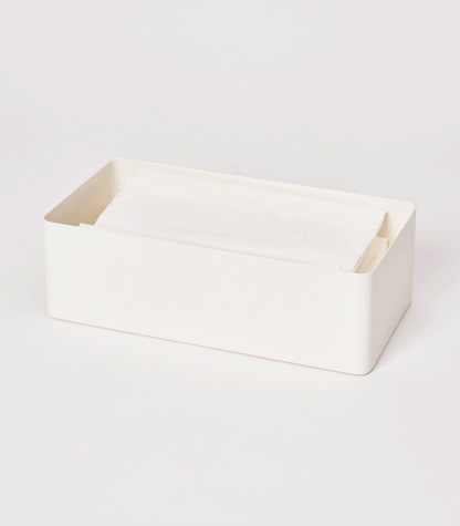 Product GIF showing Tissue Case with various props.