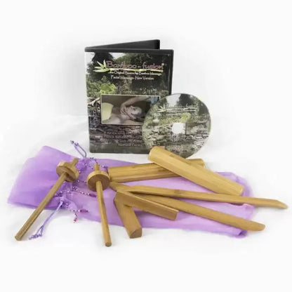 Bamboo-Fusion Facial Stick Set with DVD, carbonized bamboo facial sticks plus training media