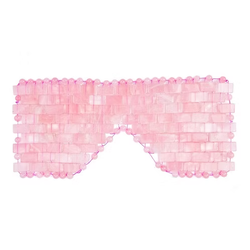 ROSE QUARTZ EYE MASK - Handmade