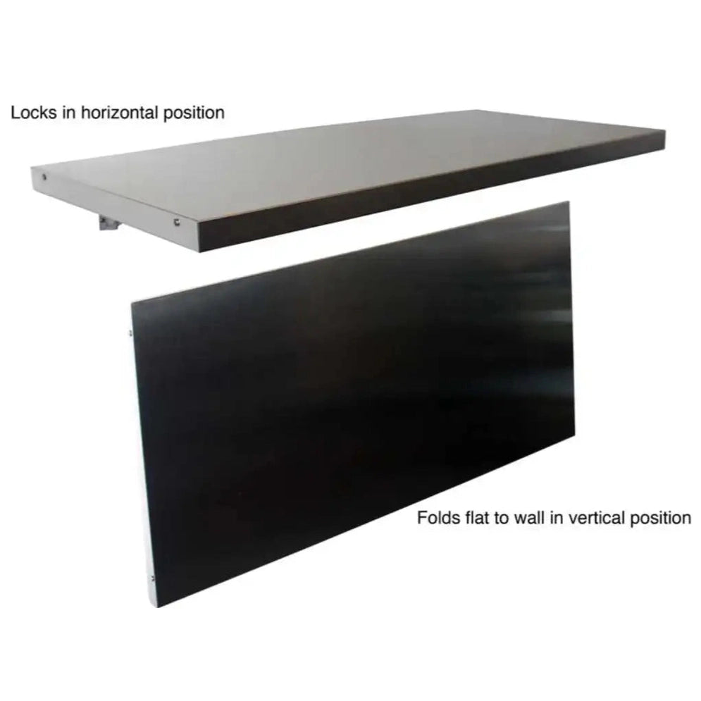 Ideal SS Folding Shelf, Wall Mount, 42" wide x 20" deep (Plywood Core)