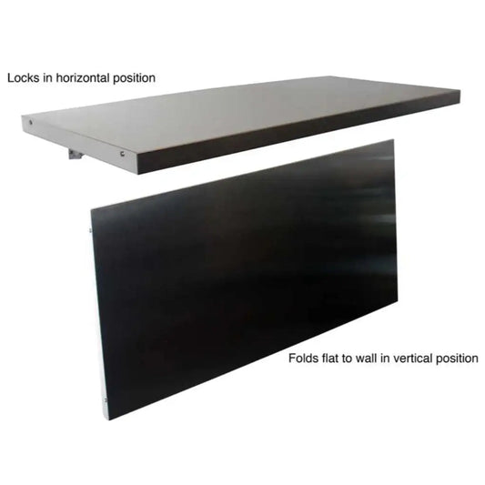 Ideal SS Folding Shelf, Wall Mount, 42" wide x 20" deep (Plywood Core)