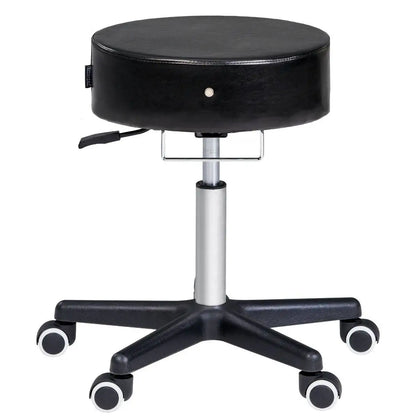 Master Massage Glider Round Hydraulic Stool - Black