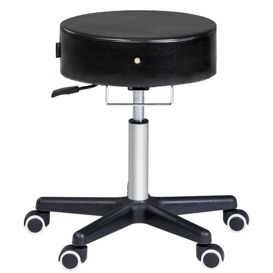 Master Massage Glider Round Hydraulic Stool - Black