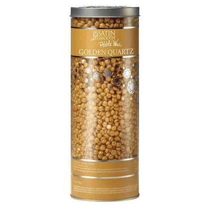 Satin Smooth Quartz Thin Film Flex Pebbles Wax 23 oz, gold thin-film hard wax with colloidal gold and coconut oil