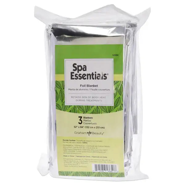 Spa Essentials Mylar Foil Blanket 52"x 84" - 3 Count